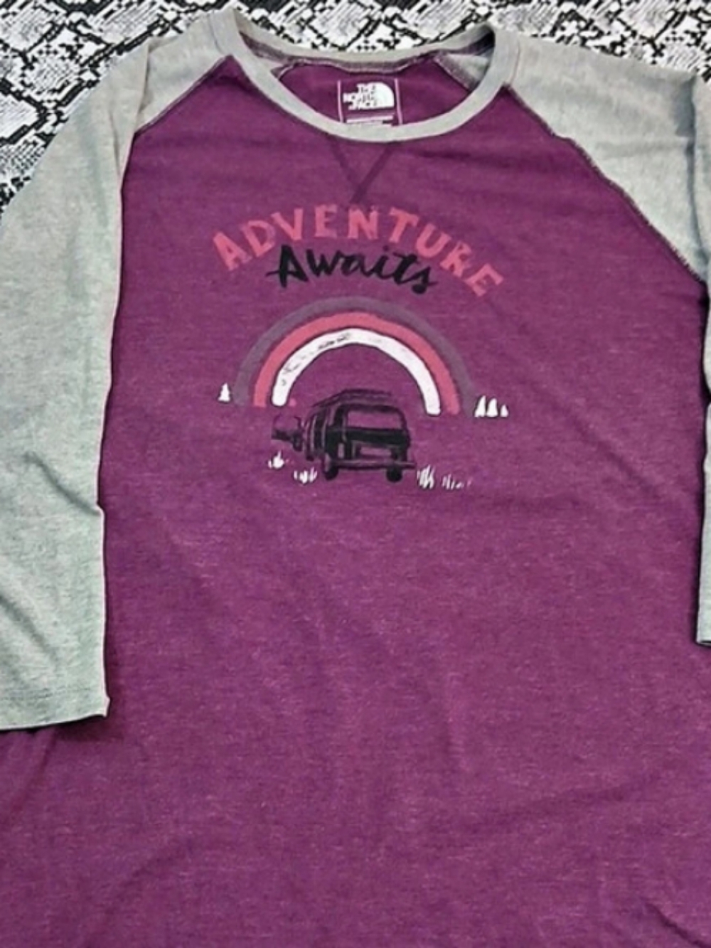 The North Face Women's Adventure Awaits 3/4-Sleeve Raglan Tee Adventure Awaits